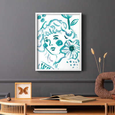 «Budding Flower II», reproduction encadrée - bois massif