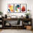 Abstract Vibrant Color Blocks "Boho Bold Bright Circle Artwork, Geometric Colorful Modern Wall Pictures, Framed Canvas Giclée Print 3 Pieces Wall Art" 16"x24"x3 pcs, 24"x36"x3 pcs-94434180-94434182-119461105