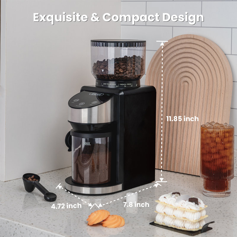 The 14-Cups Automatic Coffee Grinder, Black