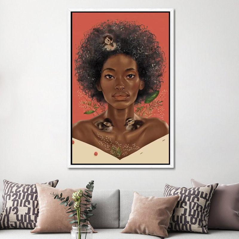 Wild Love 1 Piece Wall Art on Canvas, 152.5 cm H x 101.5 cm W, White Framed