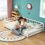 Lit de plancher pour tout-petits avec rails et porte-129681121-129681122