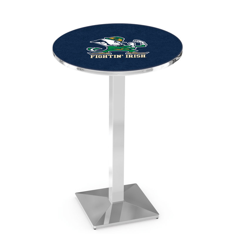 Round Metal Base Dining Table, Chrome, Notre Dame - ND
