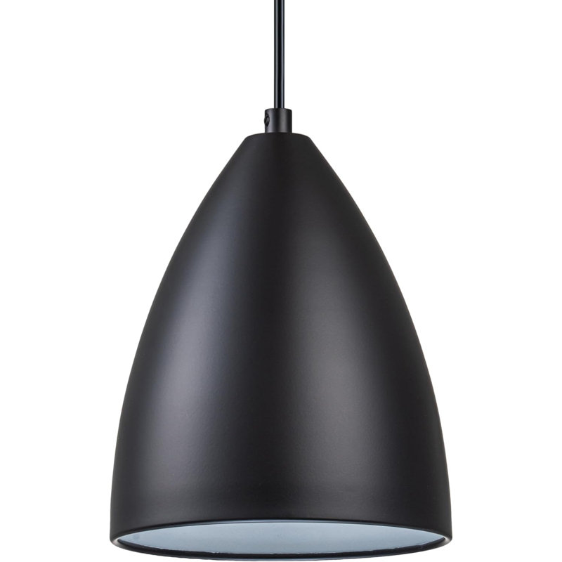 #61175-03-1,Adjustable 1LT Indoor Pendant,Metal Matte inside.7"Wx9"H., Black