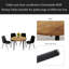 Ensemble de table et de chaises. Table de salle à manger extensible moderne. Convient pour des rassemblements de différentes tailles. Combiné avec 4 chaises en polyuréthane artificiel noir avec un design de coussin incurvé.
