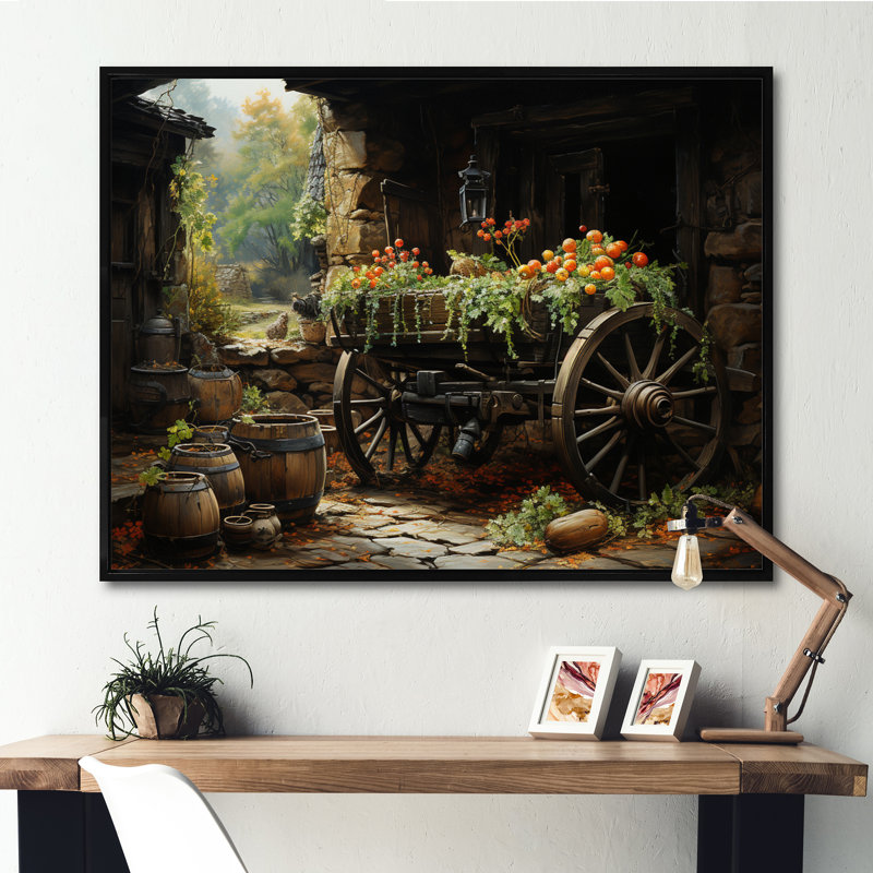 «Old Cart Cart Legacy» sur toile, H 30 po x l 40 po x P 1,5 po, Cadre flottant noir
