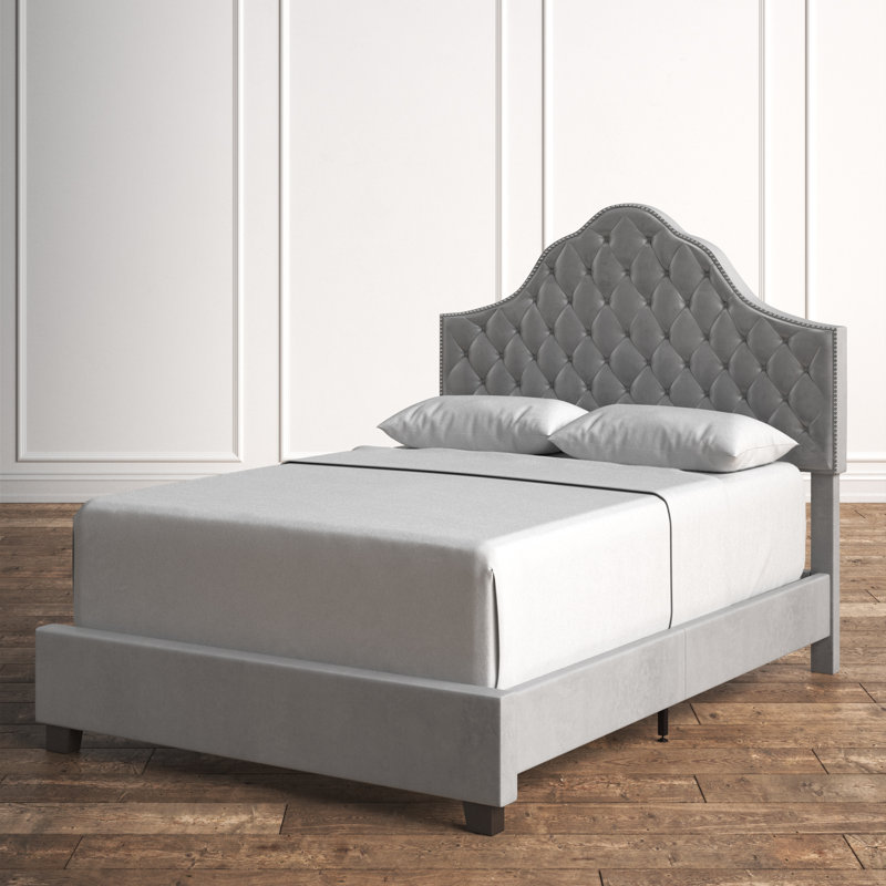 Arlana Upholstered Standard Bed, Queen, Gray