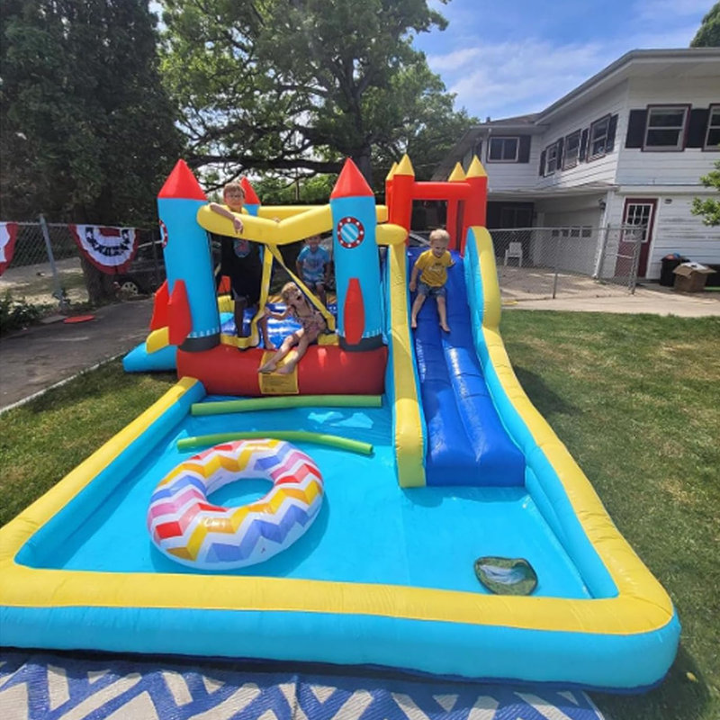 Château gonflable gonflable avec piscine gonflable 12 "x 11" Adam