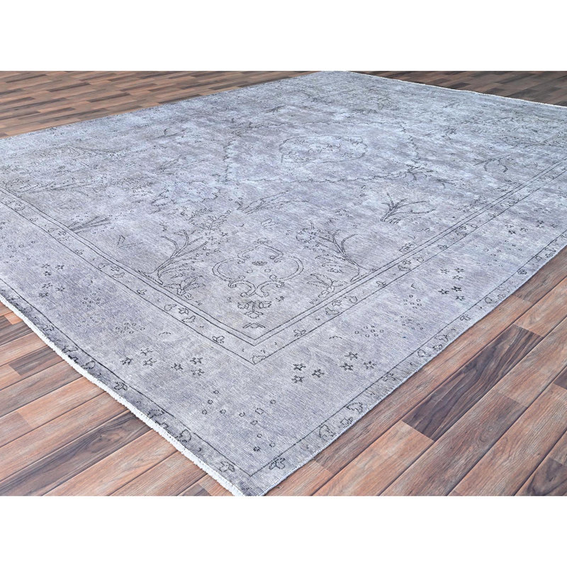 Tapis unique gris 9 pi 6 po x 12 pi 4 po Wilka