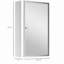 Armoire de salle de bain à miroir avec cadre vertical en acier inoxydable 16 po x 24 po, organisateur de rangement mural avec porte simple