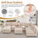 138.29” W Oversized 8-Seater Composable Modular Sofa