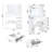 Makeup Vanity Desk Set With Mirror & Light, Dressing Table Storage Lots With Power Strip, 3 Lighting Modes With Adjustable Brightness