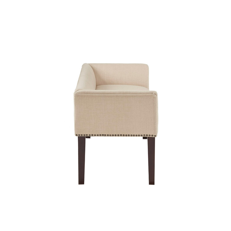 Dalice Upholstered Bench, Black, Tan