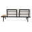 Wood 2 Seater Right Side With Fabric Cushions Couch, Element, Iron Frame, Cream Water- Covers