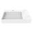 Juniper 36" Rectangular Wall Mounted Bathroom Sink with Left Basin and Counter Space - Marble White, With Faucet Hole-1392611482-1446987314