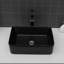 Lavabo de salle de bain vasque rectangulaire en céramique noire 19 po x 15 po