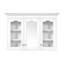 Armoire à pharmacie 40 "avec miroir, armoire de rangement pour salle de bain avec porte miroir et tablettes, armoire de salle de bain murale avec portes en verre