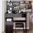 37" Middle Size Left Drawer Desktop Vanity Table + Cushioned Stool, Extra Large Right sliding mirror, Multi Layer High Capacity Storage, Practical Fashionable Dresser, Suitable For Large Space-604393887