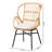 21.7" W Rattan Papasan Chair