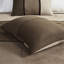 Édredon en faux suède très grand - brun avec carrés et coussins 7 pièces pour une ambiance de chambre à coucher chaleureuse-124523647-124523651