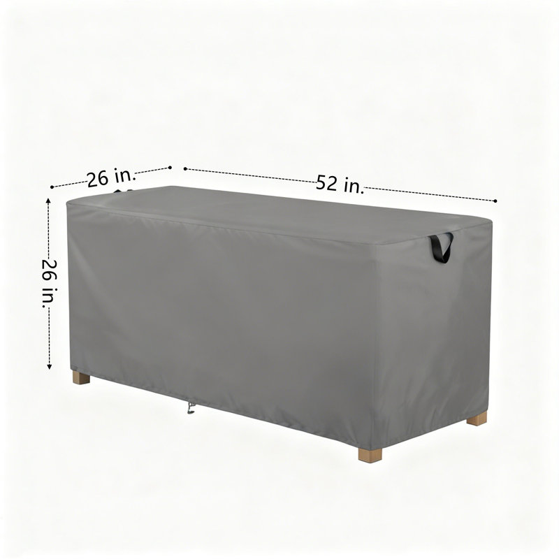 Couvre-boîte de rangement gris pour terrasse