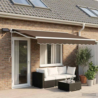 VidaXL Polyester Cover Retractable Patio Awning