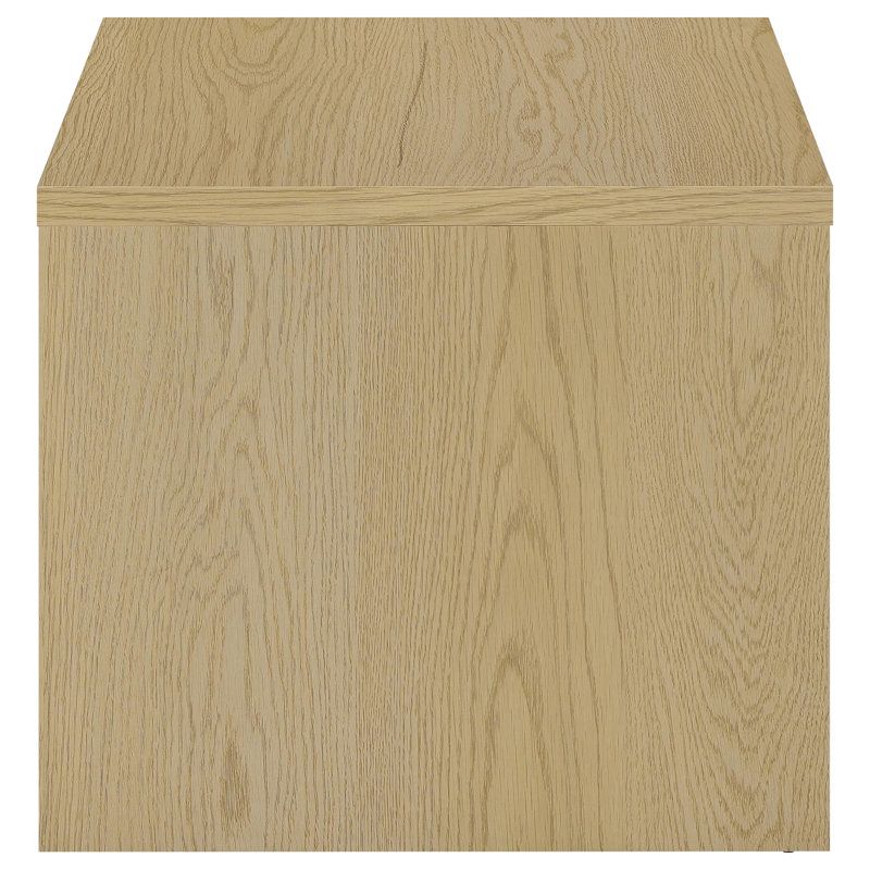 Ensemble de tables basses 2 pièces Janyce, Chêne clair, 2 pièces: table de bout, table basse