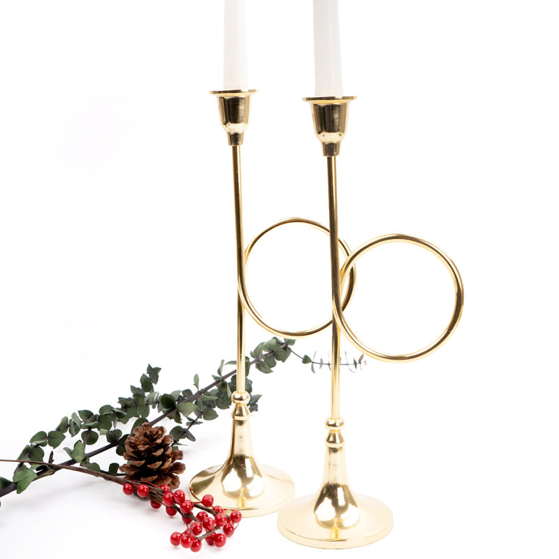 14'' H Aluminum Tabletop Candlestick
