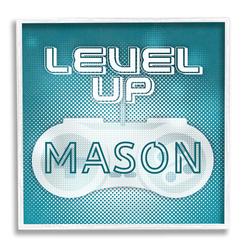 Level Up Gaming cmw-082 Personalized Wall Art, Coastal White Framed Giclee, 12" H x 12" W, Yes