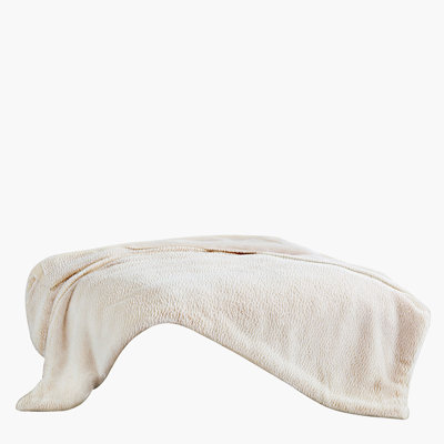 Couverture de luxe en fausse fourrure crème