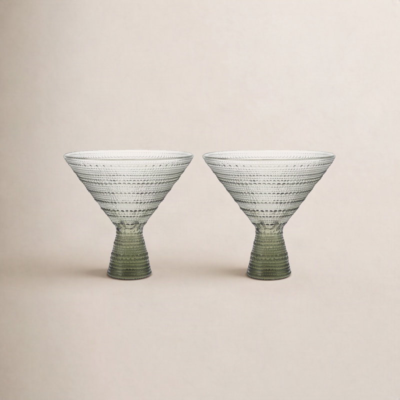 Fortessa Jupiter Glass, 11.5 Ounce Martini, Smoke Gray