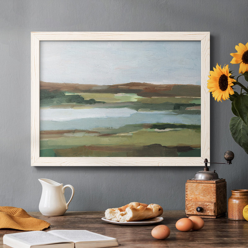 Autumn River Crossing II, reproduction d'art sur toile, H 22 po x l 32 po x P 1,5 po, Blanc