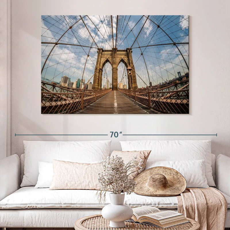 Pont de Brooklyn, New York, H 34 po x l 51 po