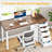 47-Inch Rustic Brown Computer Desk With 5 Drawers, Reversible Cabinet For Small Spaces, Modern Home Office Furniture-309595937