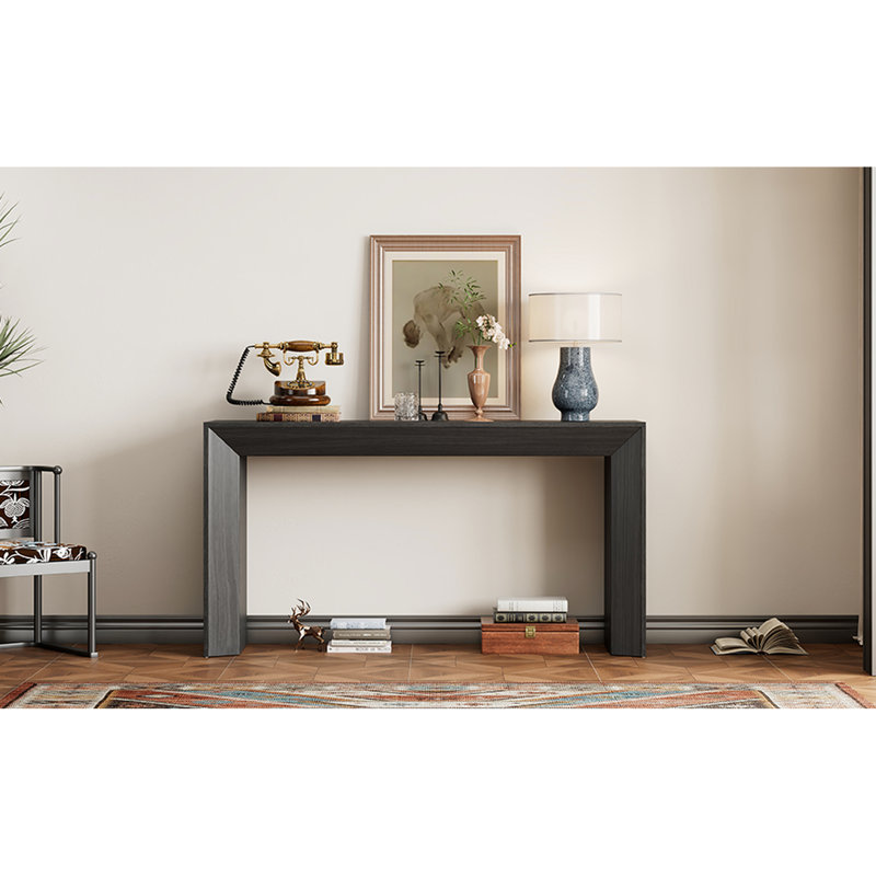 Console - Foyer attrayant avec placage en bois pour différentes pièces, Noir