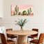 Plantes et fleurs, paysage de cactus du désert, reproduction d'art sur toile-736556535
