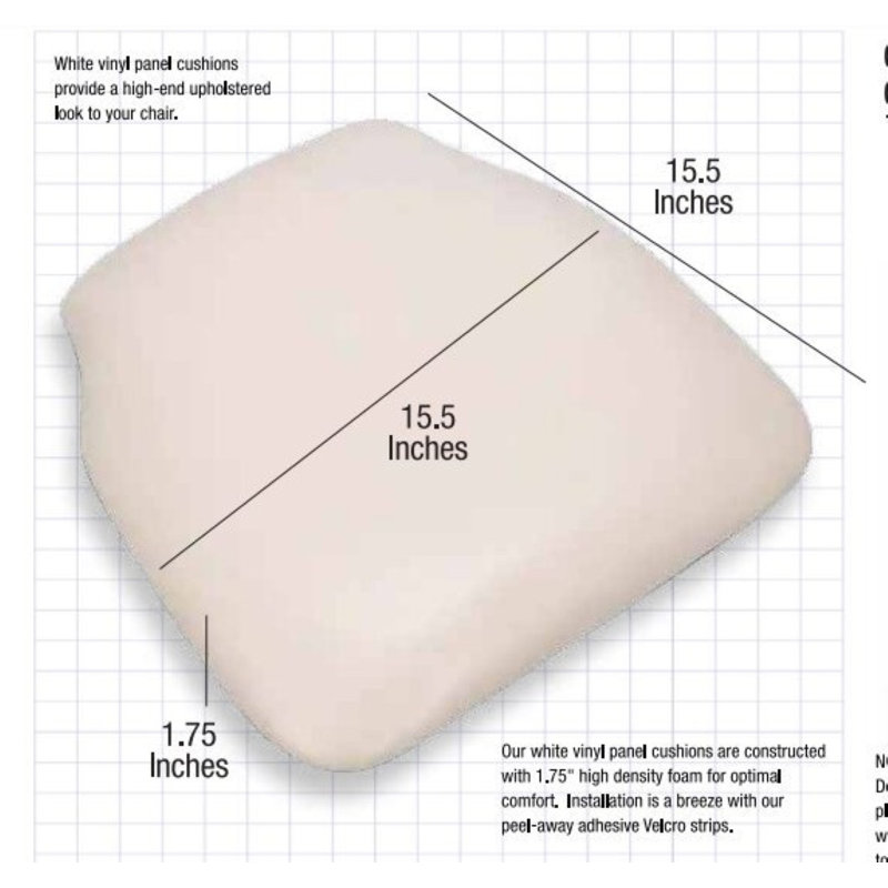 Vinyl Panel Cushion for Chiavari Chair by Chivari, White