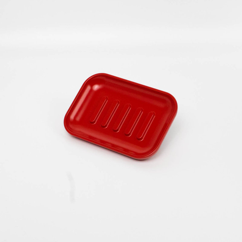 Porte-savon ROUS Hardware - Porte-savon en aluminium massif, finition mate, 1 pièce, Rose (rouge)