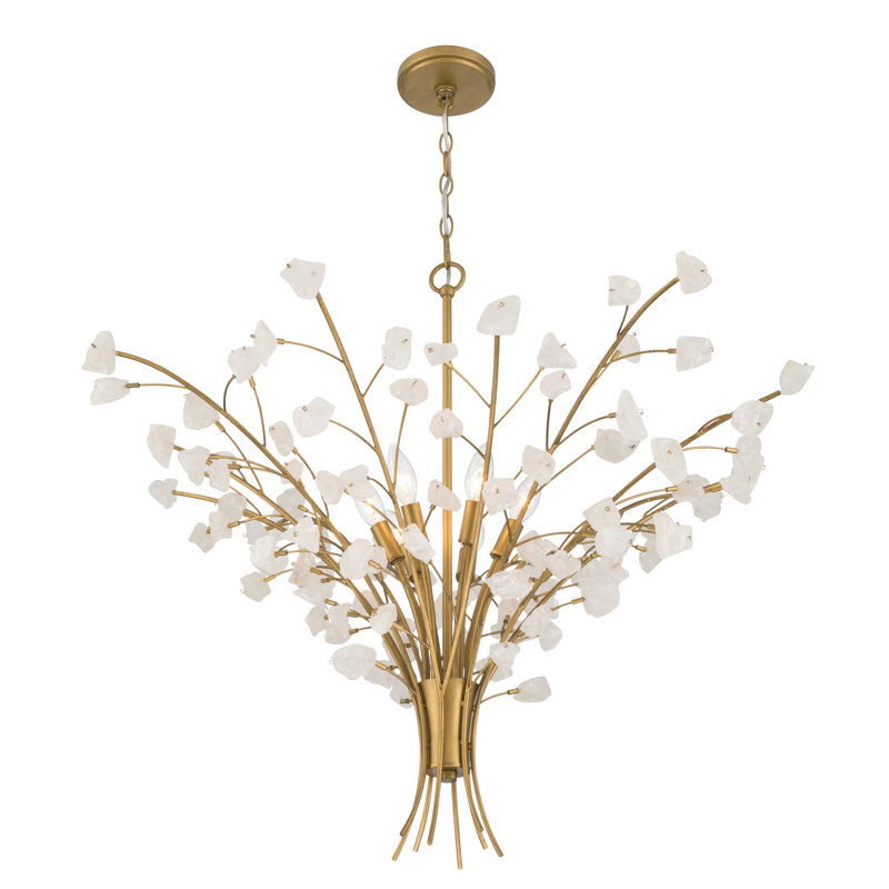 Lustre 6 lumières 36,25 po Ramus, 6 lumières, H 30 po x l 36 po x P 36 po