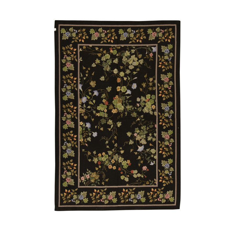 Wool Floral Area Rug