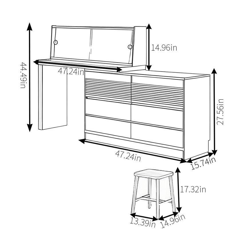 Simple And Practical Dressing Table