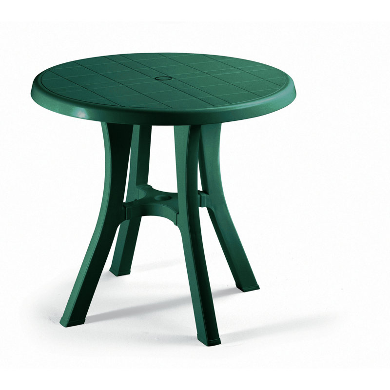 Nevin Stacking Patio Dining Side Chair, Forest Green