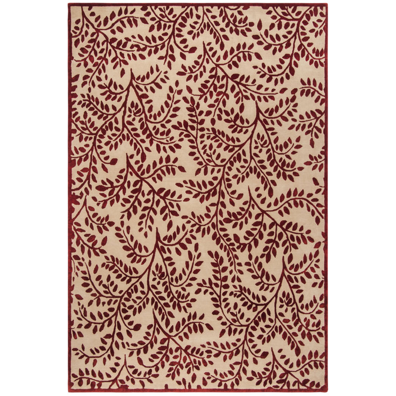 Hand-Knotted Assorted Wool and Silk Floral Rug 4' x 6'