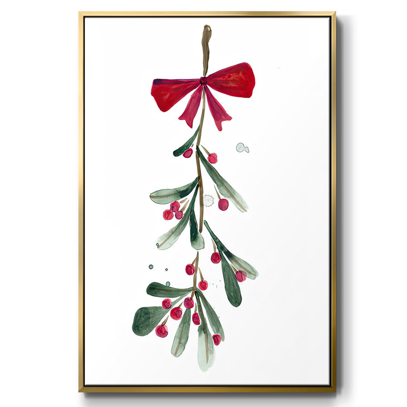 Warm Winter Wishes VI-Framed Gallery Wrapped Canvas, Encadrement doré, H 41 po x l 27 po x P 1,5 po