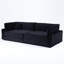 Velours côtelé 112 pouces à quatre places en noir, coussins à double couche et sièges confortables pour une détente de fin de semaine-729801471-729801469