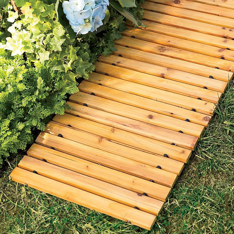 Allée droite en bois Henslee, Chêne, H 0,62 po x l 18 po x P 96 po