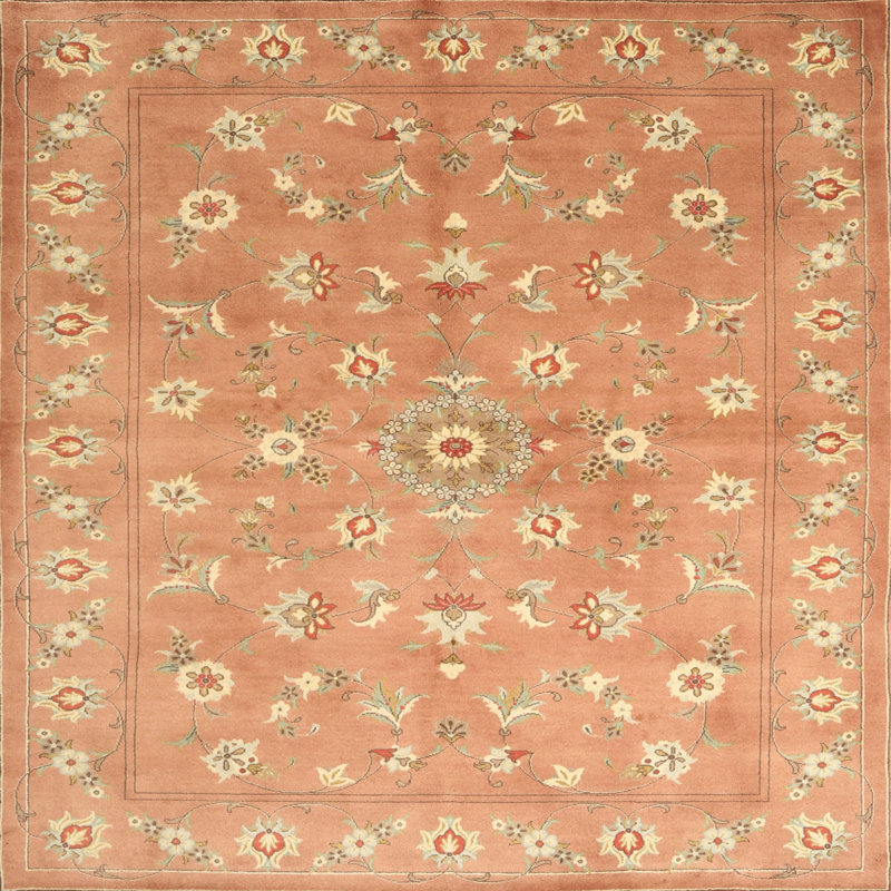 Tapis brun contemporain, Carré 4 pi