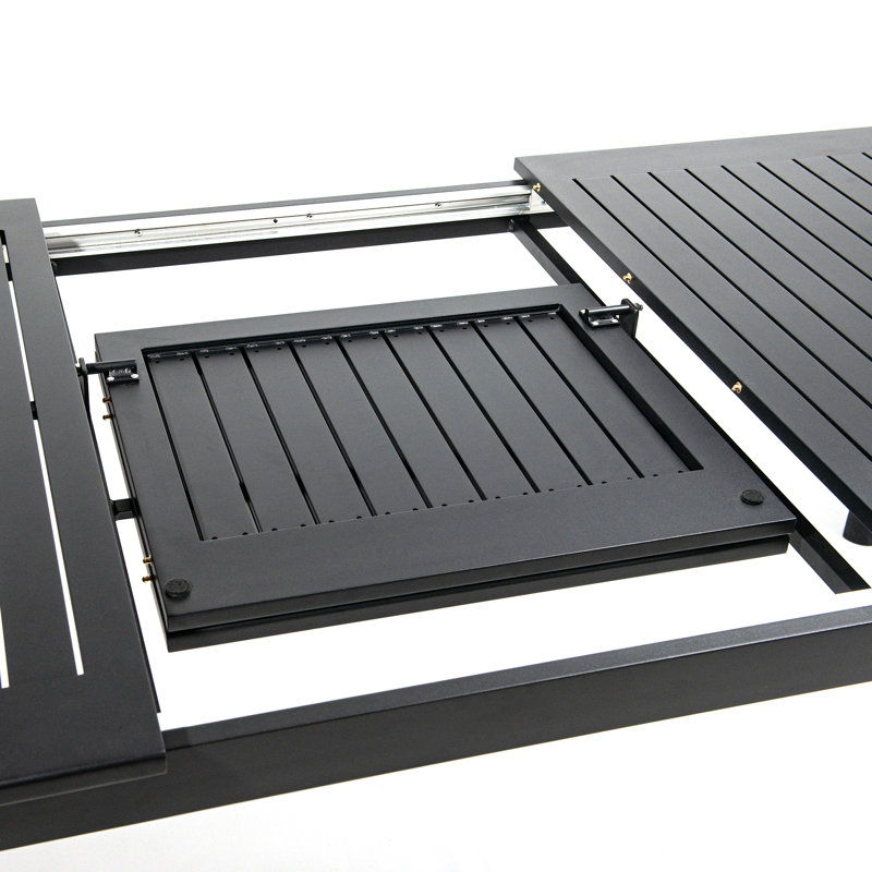 Table de salle à manger d'extérieur 108 po x 39,4 po à rallonge rectangulaire en aluminium pour 10 personnes 108,3 po x 39,4 po