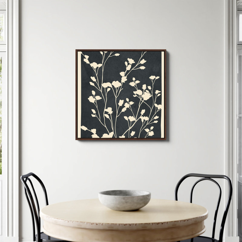 «Minimal Branches Art 3 Print» par Nadja, Non, H 30 po x l 30 po, Toile encadrée noyer flottant