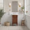 Ensemble de meuble-lavabo simple 19 po avec plateau en marbre Caitlin