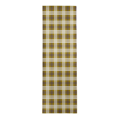 Tapis jaune à carreaux